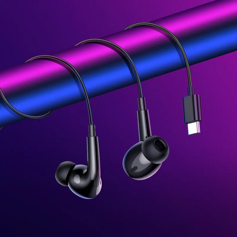M101 Pro Type-C Wire-Controled Digital Earphones with Microphone