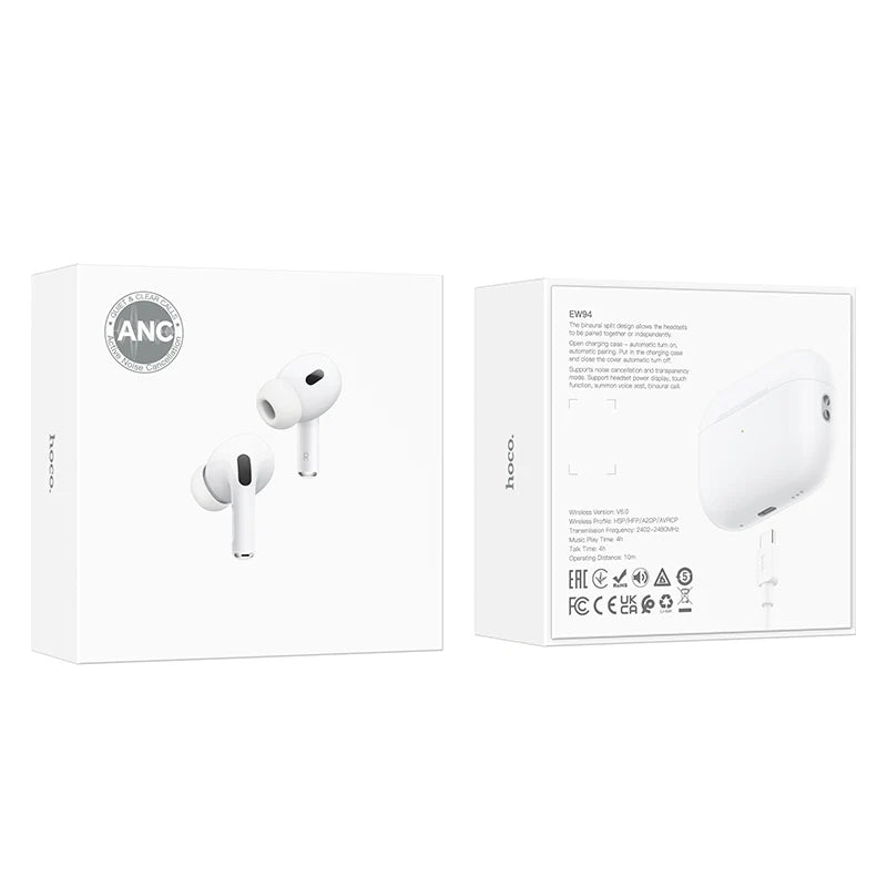 Earphone (AIRPOD) EW94 ANC TWS Wireless Headphones with Charging Case