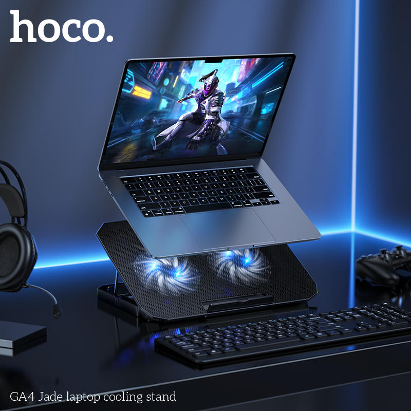 HOCO GA4 Jade Cooling Stand for 12-17 inch Laptop Black